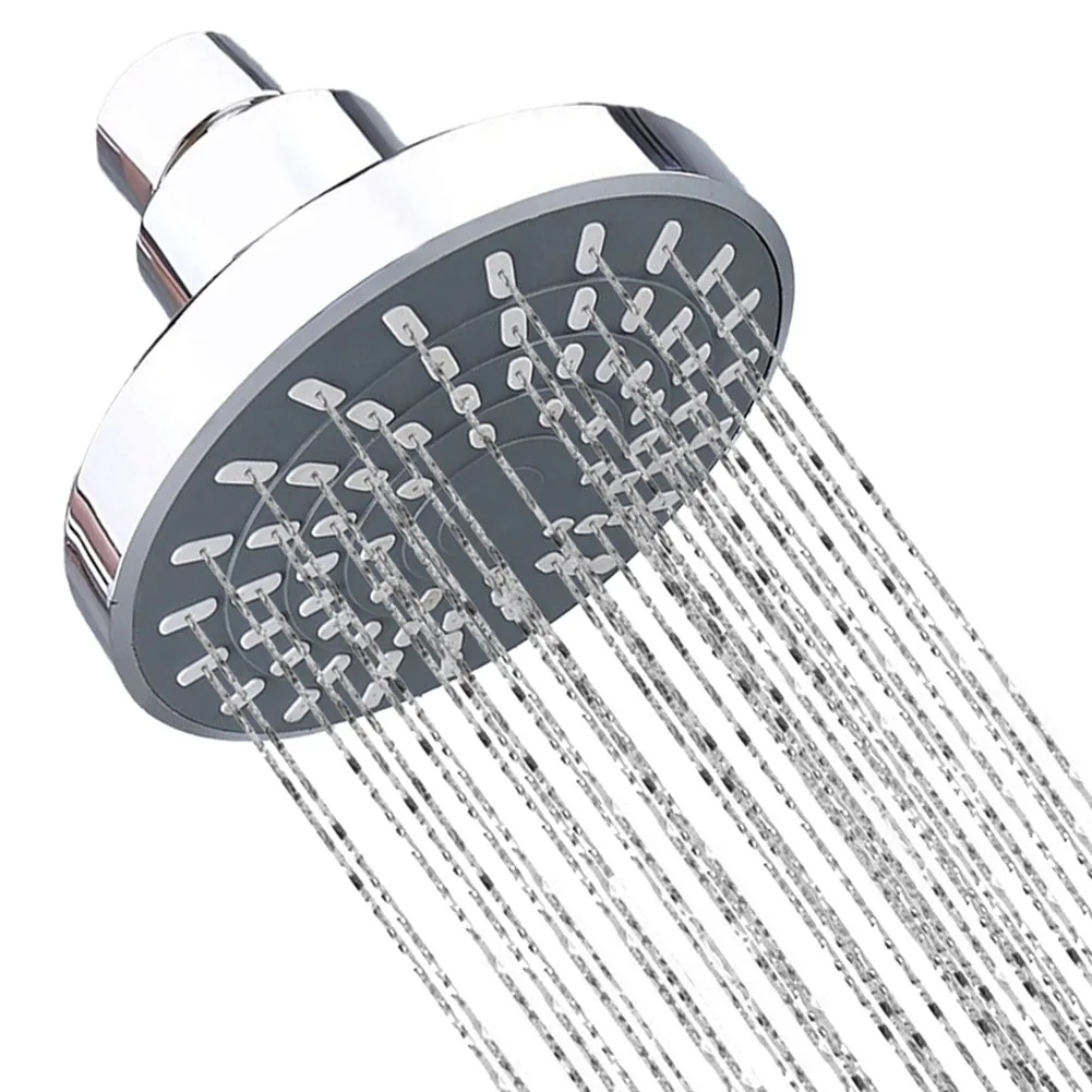 Chrome High-Pressure Shower Head: Adjustable Rainfall, Wall-Mounted Bathroom Fixture, Faucet Bathroom Accessories